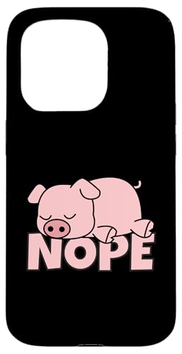 Lazy Pig Piggy Not Today Nope �X�}�z�P�[�X iPhone 15 Pro �p