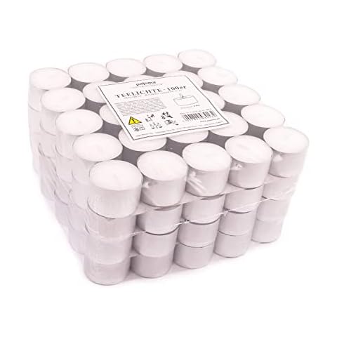 Pajoma - Velas de té sin Perfume, 100 Unidades Cover