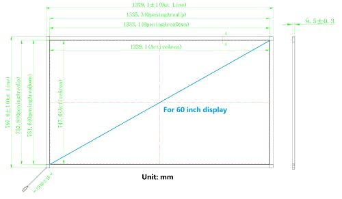 Image of 60 Inch Interactive 10 Points Infrared IR Touch Screen Overlay Frame Free Driver