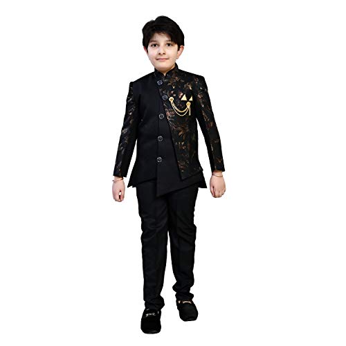 Image of Zolario Clothing Set, Indo Western Dress for Kids Boys, Jacket and Pant Set, Ideal for Wedding, Birthday and Party.