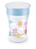 NUK NUK Peppa Pig Magic Cup 230ml, 360°-Trinkrand, abdichtende Silikonscheibe, ab 8 Monaten, BPA frei
