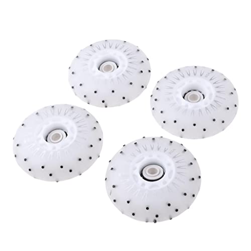 pistro 4pcs Flash Skating Wheel Roller Skates - White, 80mm