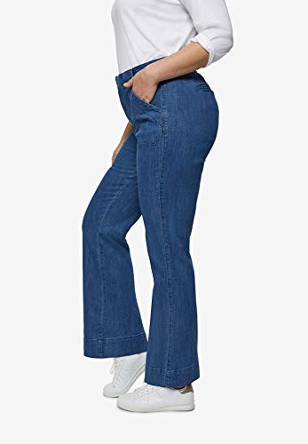 ellos Plus Size High-Waist Wide Leg Jeans3