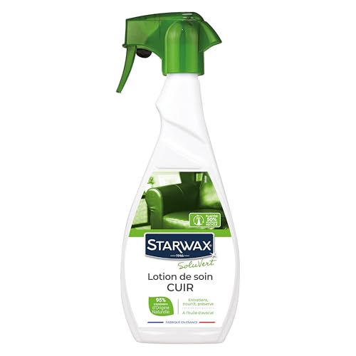 STARWAX SOLUVERT - Lotion de Soin Cuir - Entretient et Préserve le Cuir - Incolore - A base d'Avocat - 95% D'Ingrédients D'Origine Naturelle - Fabriqué en...
