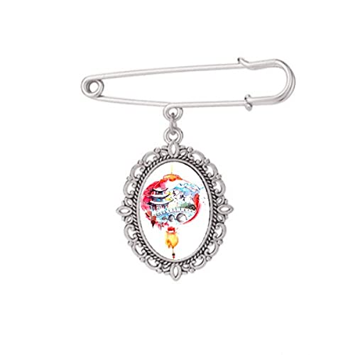 Broche en forme de pont chinois pour robe chemise châle M, accessoire de mode pour femme
