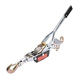 5 Ton Heavy Duty 3 Hook Steel Cable Dual Gear Power Puller, Ratchet Come Along Winch Tool with 11.5 ft Cable, Automotive Hoist Hand Winch Cable Puller Stretcher Lift for Constructions, Home