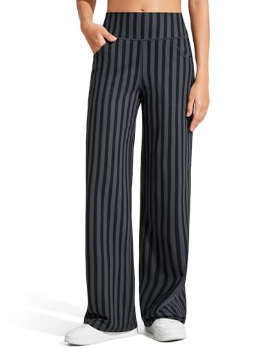 Image of Promover Wide Leg Pants Woman Yoga Pants with Pockets Stretch Loose Casual Lounge Sweatpants Petite /Regular /Tall