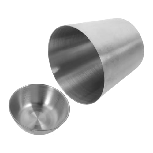 Cabilock 1Set Multi Use Stainless Steel Ramekins Versatile French Fry Holder Seasoning Cups for Condiments Snacks Salads Dips Easy to Clean