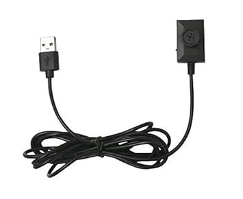 SPY 360 Mini Power Bank HD Spy DVR 2 Meter Line USB Cable Buttons Video Recorder Cam, 32GB SD Card Supported, 24 Hours Recording wired Hidden Camera - black