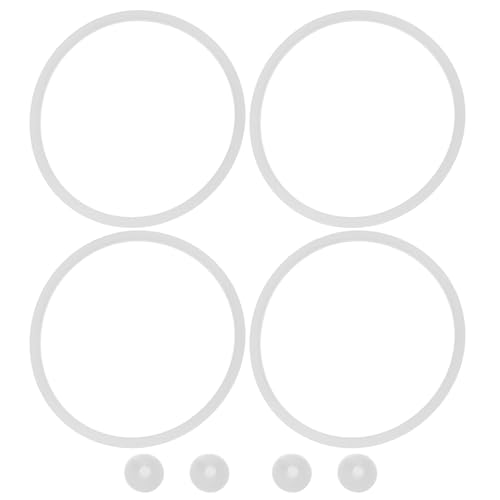 IMIKEYA Juego de 4 Juntas de Silicona de Color Blanco para Loncheras Aisladas, Accesorio Reutilizable y Conveniente para Contenedores de Alimentos y Tapas de Sellado