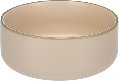 Hundenapf Keramik – hundenapf Keramik groß – 1,5l – spülmaschinenfest – rund beige – Flamingo