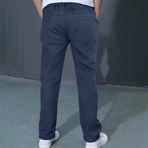 Athletic Pants Boys Cargo Casual Pockets Button Down Daily Outwear Trousers School Kids Twill Cargo Sweatpants4