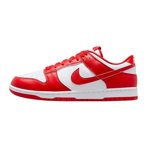 Nike Dunk Low Retro Men's Shoes (HF5441-104, White/White/University Red)