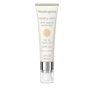 Neutrogena Retinol Treatment and Tinted Facial Moisturizer, Healthy Skin Anti-Aging Perfector with Broad Spectrum SPF 20 Sunscreen with Titanium Dioxide, 20 Fair to Light, 1 fl. oz