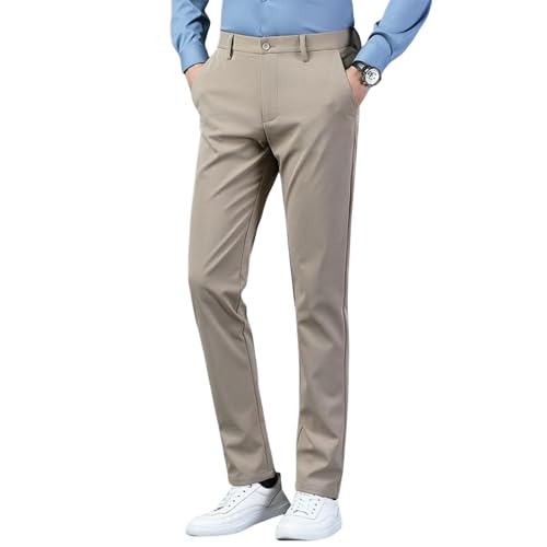 Men's Simple Comfortable Wrinkle-Resistant Business Slim Breathable Casual Pants