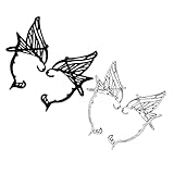 Beaupretty 2pairs Non-piercing Butterfly Ear Cuffs Vintage Clip Earrings for Women Unique Hollow Design Comfortable Wear for Daily and Formal Occasions and Options