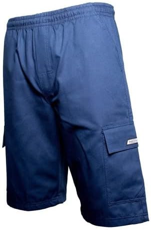 Kit 2 Bermudas Short Brim Cargo Sarja Reforçada Elástico Cordão 5 Bolsos Masculino Adulto Uniforme