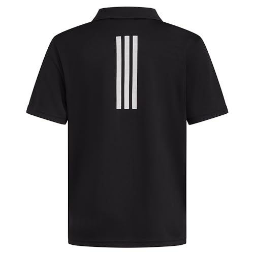 adidas Camisa Polo de Malha de Desempenho Ativo para Meninos, Preto, P