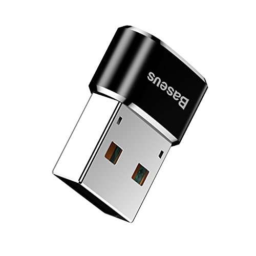 Baseus Converter USB Male to Type-C Female Adapter Connector 5A 480Mbps Data Transmission Lightweight Slim Made of Nickel Anti Oxidant OTG Comfortable with Tablets/Notebooks/Computers Black (B09Q92YQBV) Amazon Price History, Amazon Price Tracker