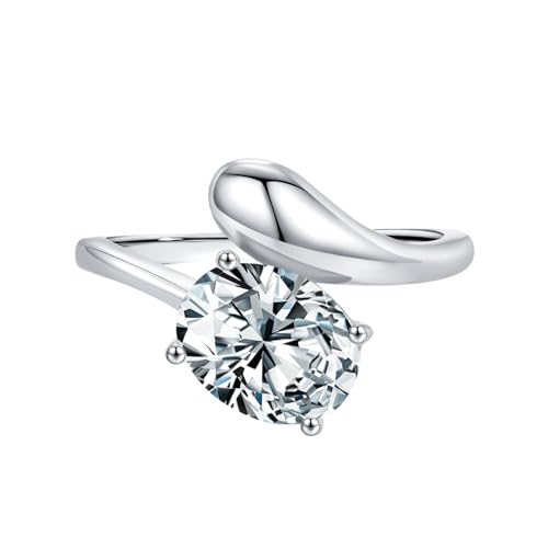 Bague Amitié Moissanite Or Blanc symbole d'amour pour une tante ou une personne chère