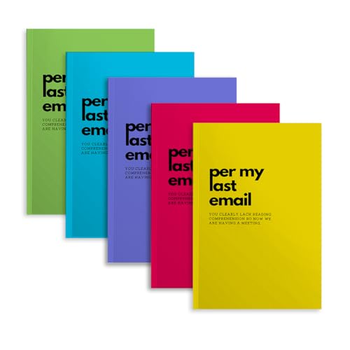Image of 5 PCS Notebook Journal, Notebooks for Work, Note Taking Writing Funny Office Accessories Gag Gifts for Boss Coworker Teacher Mentor Boss Day Graduation Friendship 5.7 x 8.3 Inches 40 Sheets