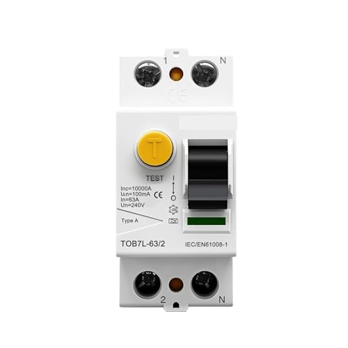 Disjoncteur différentiel type AC 2P 40A 300mA pour tableau électrique 230V