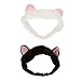 Produktbild MagiDeal 2pcs Set Haarband Stirnband Haarbänder Haarschmuck Haarreifen mit Katze-Ohr für Gesichtswäsche Make up