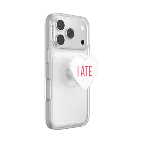 Image of PopSockets PopTop, Adhesive Phone Grip with Swappable Top, Heart - Heart I Ate
