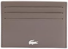 Lacoste Men's FG Leather Card Holder, Morel