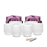 TOPFUND 440 Hz Chakra Set of 7 Crystal Singing Bowls 6-10 inch with Heavy Duty Carrying Cases and Singing Bowl Mallets