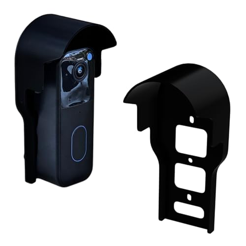 EchoPK Blink Doorbell Rain Sun Cover Mount Compatible with New Gen and First Gen Weatherproof Doorbell Protector Housing Hood Outdoor Doorbell Camera Rain Shield & Sun Visor