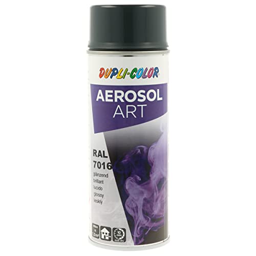 DUPLI-COLOR AEROSOL ART RAL 7016 anthrazitgrau glänzend 400 ml Spraylack für vielseitigen Einsatz schnelltrocknend hohe Deckkraft für Innen- und Außenbereiche geeignet