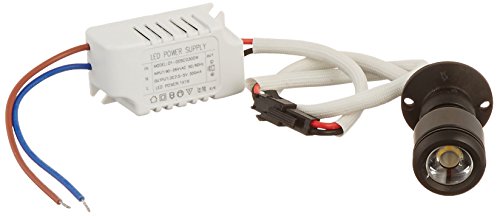 Micro Pivoting LED Spotlight - 1 Watt High Power LED - Tiny Size, Warm White LED