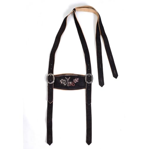 Image of Bavarian Suspenders for men | Authentic Lederhosen suspenders with buckles for Oktoberfest Costume