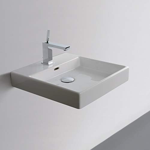 WS Bath CollectionsPlain 45W.01 Bathroom Sink, Gloss White