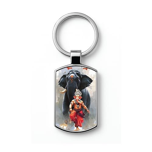 Image of Premium Printed Metal Keychain for Men & Women | High-Definition Artwork Print | Durable Key Ring for Car, Bike, Home & Office Keys | Stylish Decorative Key Holder Gift