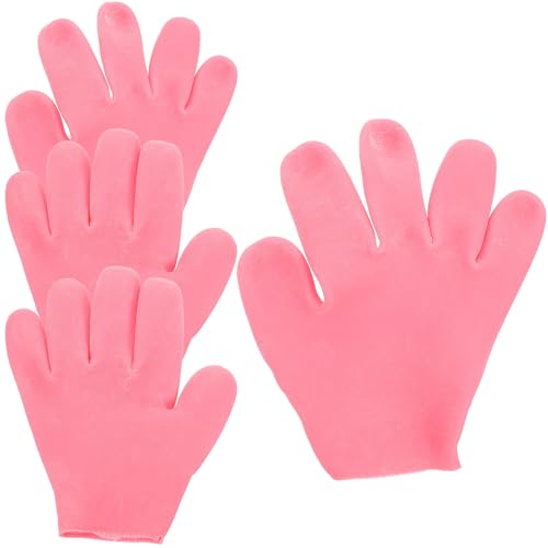 Zerodeko Guantes Hidratantes de Silicona para Manos Secas 2 Pares para Uso Nocturno Ajustables y Nutritivos Ideales para Cuidado Nocturno y Reducción de Arrugas
