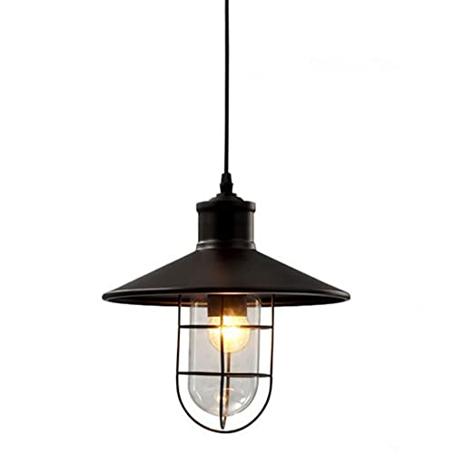 Suspension vintage en verre pour éclairer un îlot central sombre