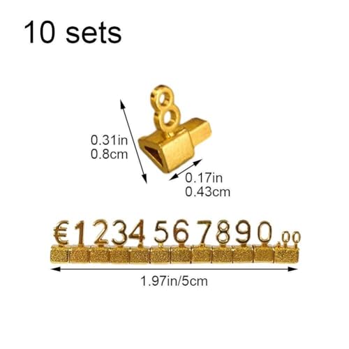 Etiqueta de precio cubo contador ajustable 3D para comercio minorista y estantes 4