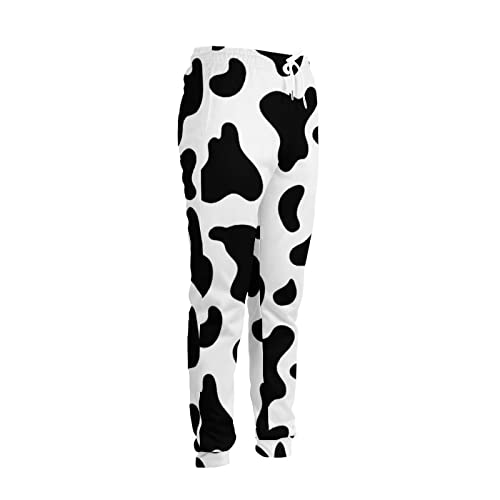 SEPTYK Cowhide Milk Cow Print Hoodie And Sweatpants Set Pullover Tracksuit Drawstring For Casual Unisex4