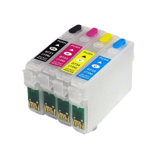 Cartouche T0731 T0734 rechargeable pour imprimantes Stylus CX7300 CX8300 TX210 CX3900