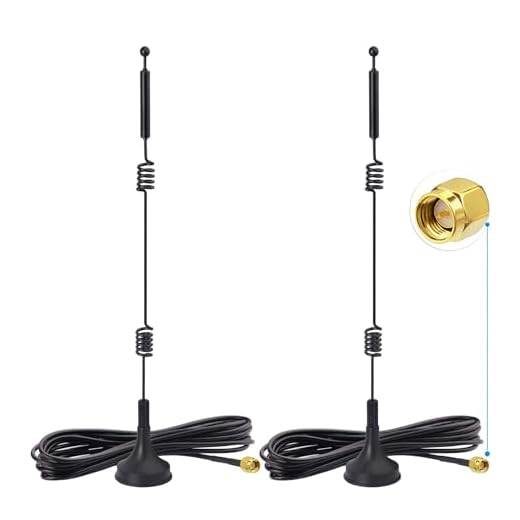 Bingfu Dual Band WiFi 2.4GHz 5GHz 5.8GHz 9dBi Magnetic Base SMA Male Antenna (2-Pack) for Wireless Vedio Security Camera Surveillance Recorder Truck Trailer Rear View Backup Camera Reversing Monitor