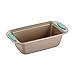 Rachael Ray Cucina Bakeware Set Includes Nonstick Bread Baking Cookie Sheet and Cake Pans, 5 Piece, Latte Brown with Agave Blue Grips