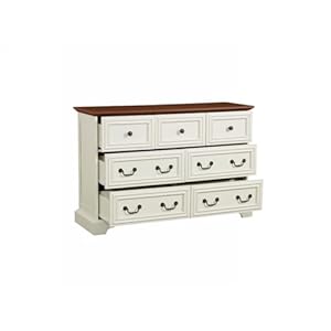 Farmhouse 7 drawers dresser 472 rustic chest of drawers with natural texture vintage design storage dresser cabinet wood drawer dresser for bedroom living room hallway  urban country home decor