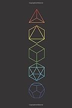 RAINBOW PLATONIC SOLIDS ISOMETRIC DOT PAPER JOURNAL NOTEBOOK: 6" x 9" isometric dot grid paper notebook and sketchbook for 3d drawing sketches / 120 pages cream paper / .2" distance between dot