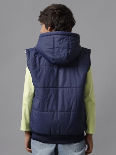 Image of Under Fourteen Only Boys Winter Jacket, Full Sleeve,Sleeveless Quilted Puffer Jacket with Front Closure, Casual Warm Jacket for Kids, Lightweight Winterwear for School, Outdoor Play and Travel
