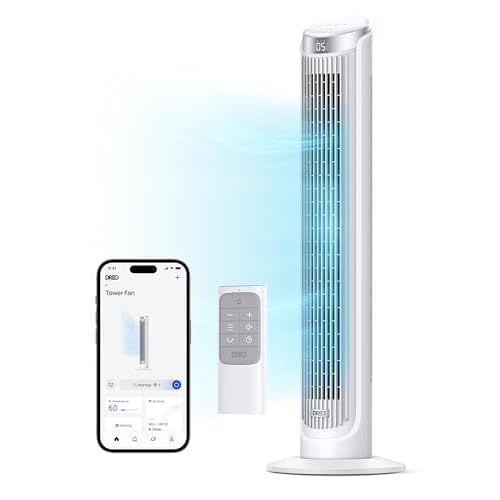 Dreo Smart Tower Fan with Alexa – 90° Oscillating