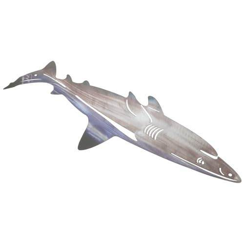 Sculpture murale requin décoration suspendue artistique inox intérieur