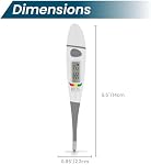 BIOS Diagnostics Flexible Fast Read Thermometer, 10 Second Reading, for Oral, Rectal and Axillary, Fever Alarm, Auto Shut Off