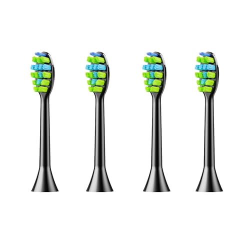 Image of 7AM2M AM100 /AM101 /AM105C /AM111 Electric Toothbrush Brush Heads x 4, Black